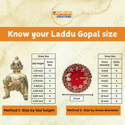 Laddu Gopal Size chart