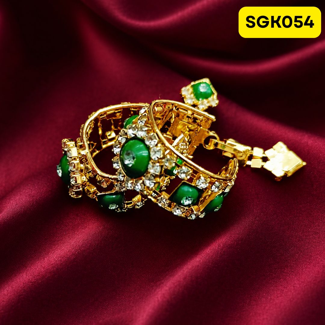 Laddu Gopal Ji Kada with Turquoise Design | SGK054 - green
