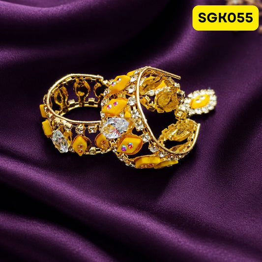 Laddu Gopal Ji Kada with Yellow Stones | SGK055 - yellow