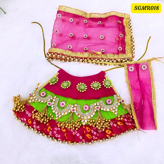 Rani Pink and Green Designer Mata Rani Outfit  || SGMR018