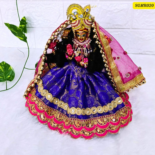 Blue pink Designer Mata Rani Outfit  || SGMR020