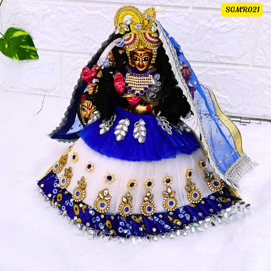 Blue and White Designer Mata Rani Outfit  || SGMR021