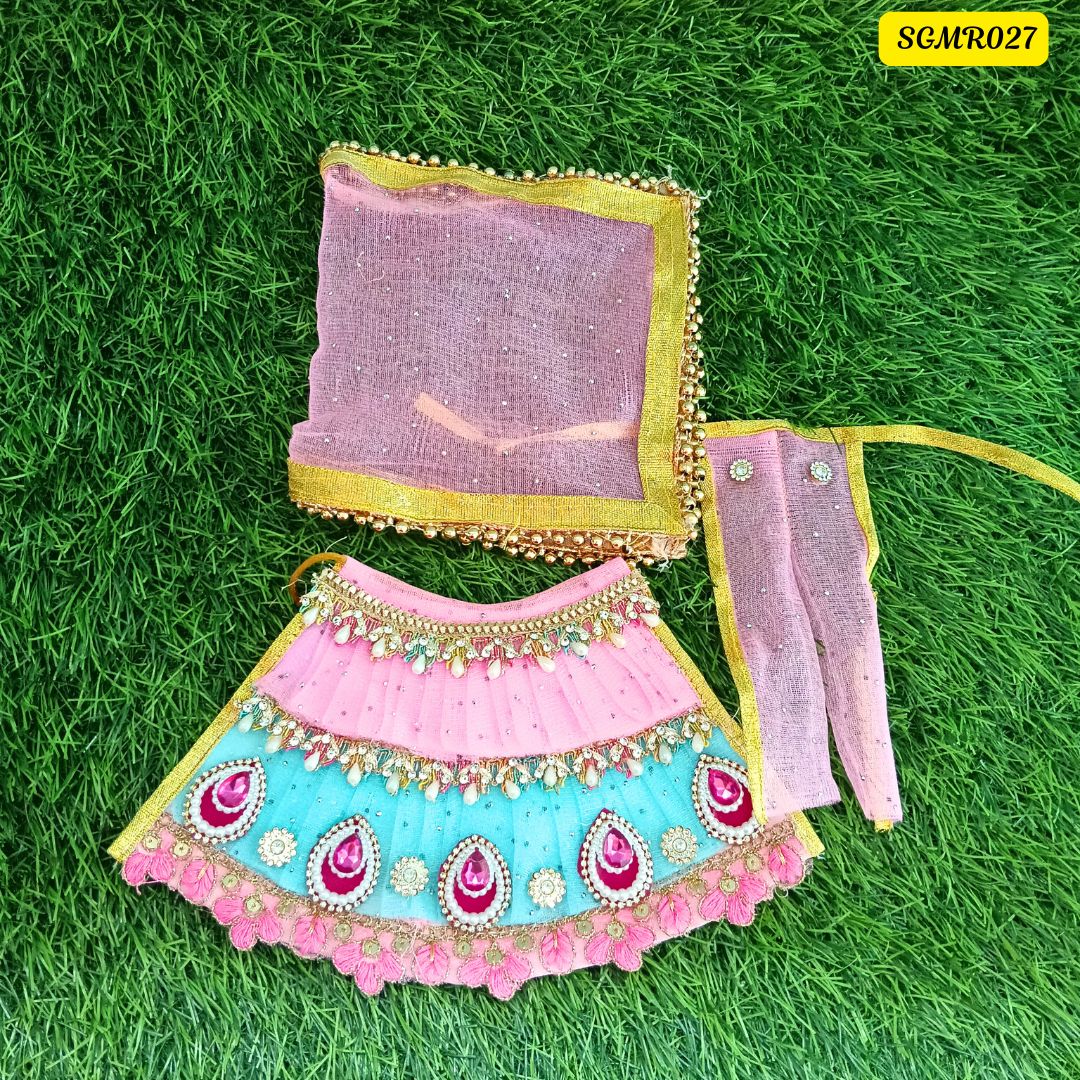 Pink and sky blue Designer Mata Rani Outfit  || SGMR027