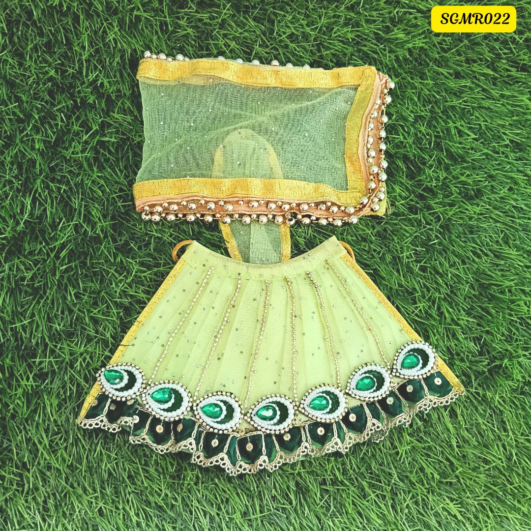 Pista green Traditional Mata Rani Outfit with Stone & Sequin Embellishments || SGMR022