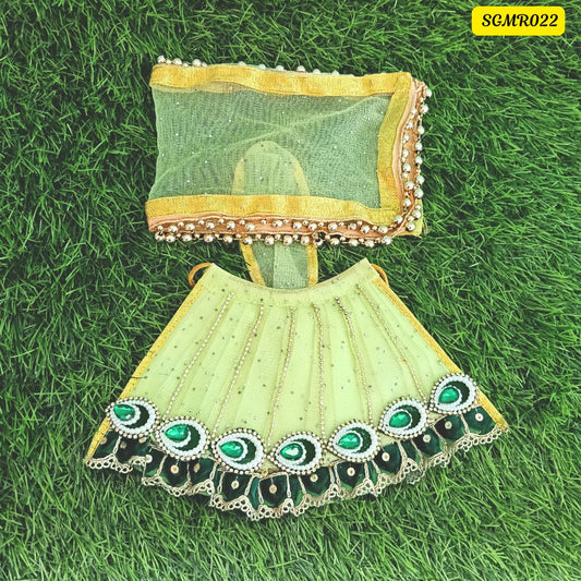 Pista green Traditional Mata Rani Outfit with Stone & Sequin Embellishments || SGMR022