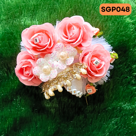 White and Pink Heavy Pagdi for Laddu Gopa ji | SGP048
