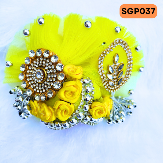 Lemon Yellow Heavy Pagdi for Laddu Gopa ji | SGP037