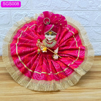 🍃 Rani Jaipuri cotton Laddu Gopal ji Dress with matching Pagdi || SGS008🍃 (Copy)