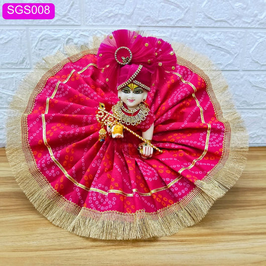 🍃 Rani Jaipuri cotton Laddu Gopal ji Dress with matching Pagdi || SGS008🍃 (Copy)