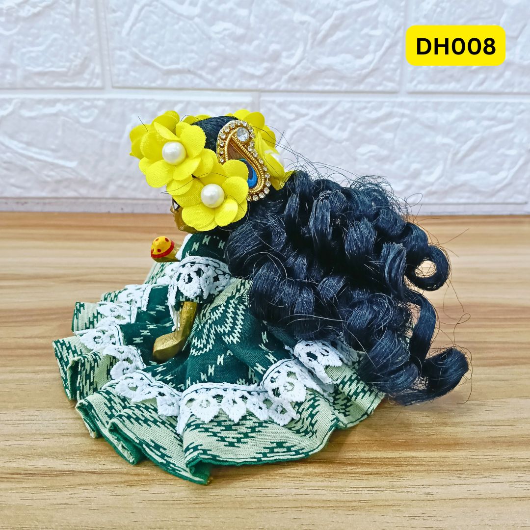Designer Open Hair Wig for Laddu Gopal ji | size- 6 Number | DH008