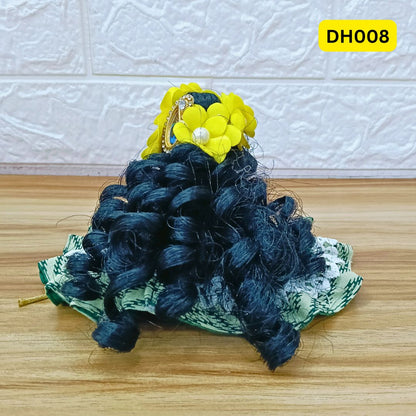 Designer Open Hair Wig for Laddu Gopal ji | size- 6 Number | DH008