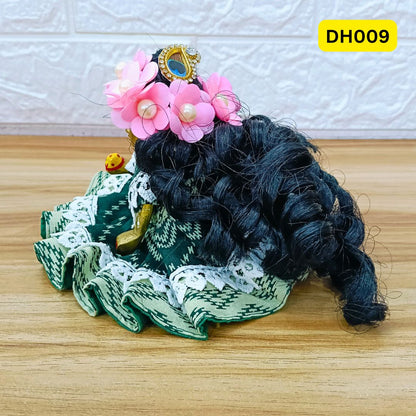 Designer Open Hair Wig for Laddu Gopal ji | size- 6 Number | DH009