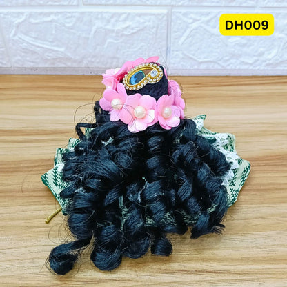 Designer Open Hair Wig for Laddu Gopal ji | size- 6 Number | DH009