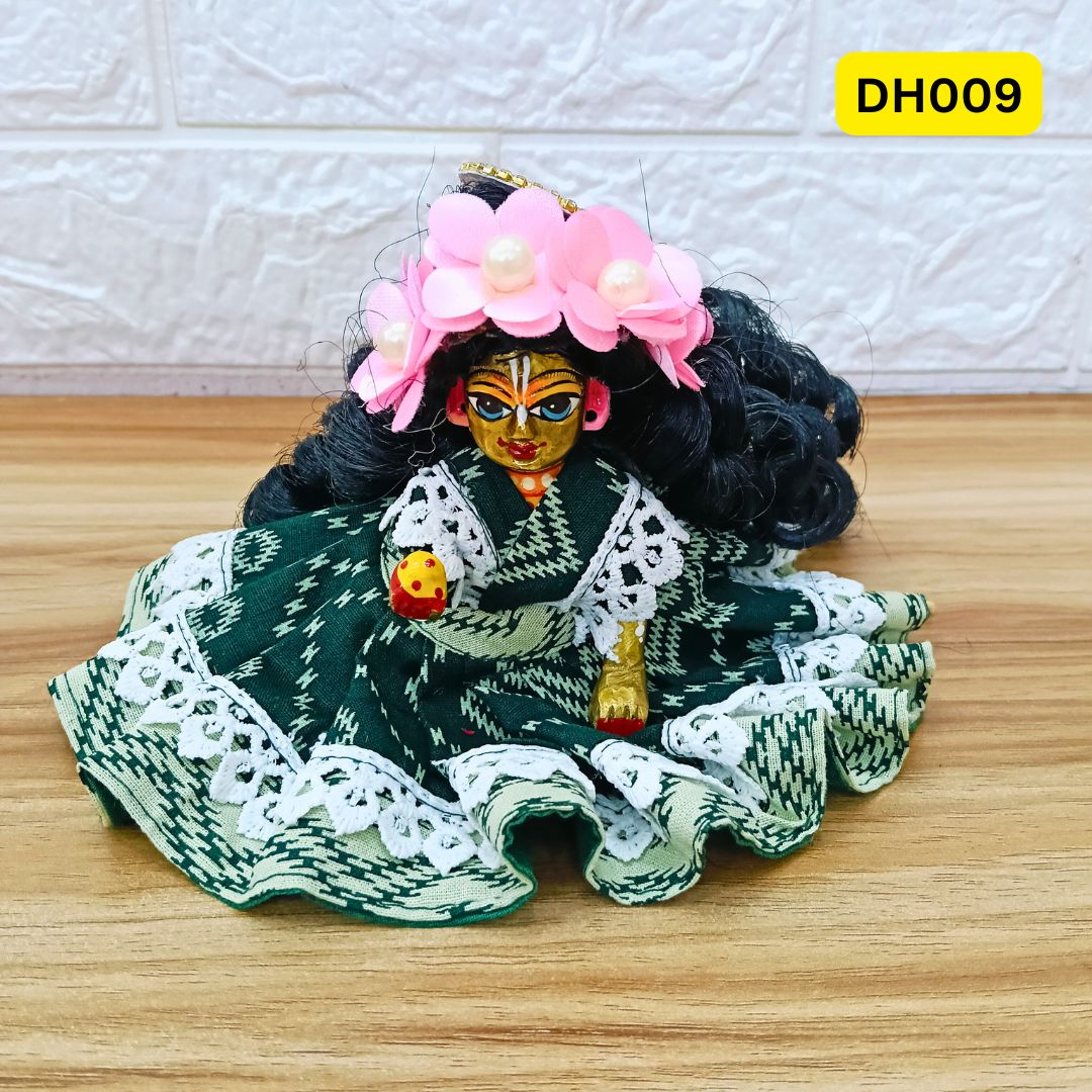 Designer Open Hair Wig for Laddu Gopal ji | size- 6 Number | DH009