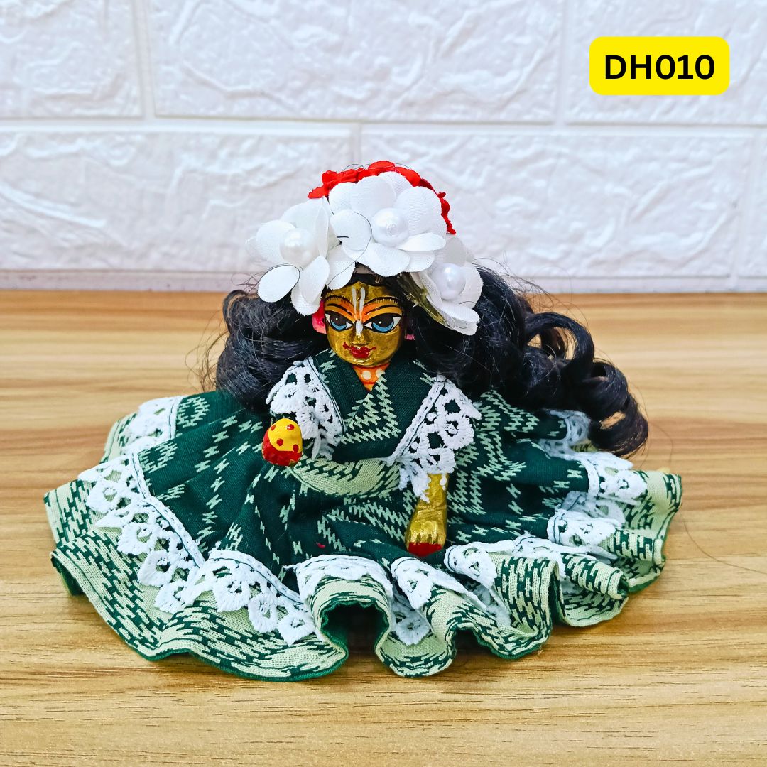 Designer Open Hair Wig for Laddu Gopal ji | size- 6 Number | DH010